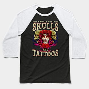 Skulls Tattoos Quotes Humor Baseball T-Shirt